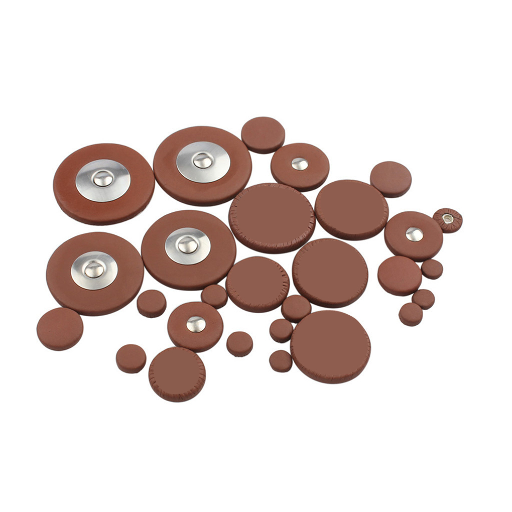 chidgrass Saxophone Pads Leather Accessories Artificial Portable Replaced Parts Musical Instrument Fittings Tool Supply Set Baritone/26pcs